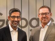 Sundar Pichai, CEO von Google und Alphabet; Gerd Chrzanowski, General Partner Schwarz Gruppe
